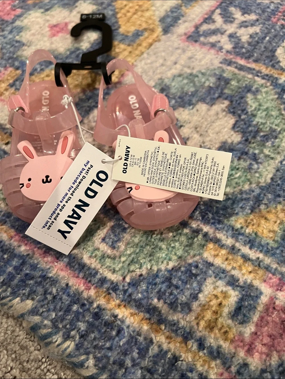 Old Navy Toddler Pink Bunny Jelly Sandals